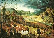 Pieter Bruegel hjorden drives hem ,oktober eller november oil